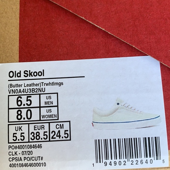 VANS OLD SKOOL BUTTER LEATHER True White/WMNS - Picture 14 of 16